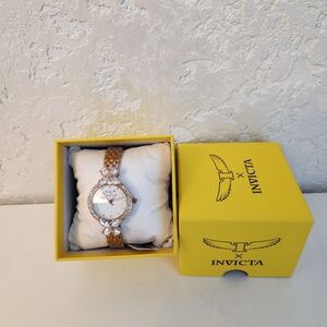 Invicta Watch with Pink and White Dial